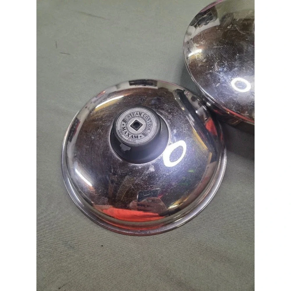 Replacement Stainless Steel Steam Control Cookware Lid with Vent Knob 7.5 Inch